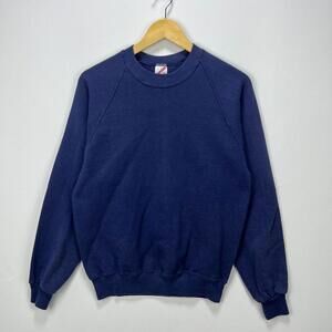 Vintage 90s Blank Raglan Sweatshirt Large Jerzees Russell